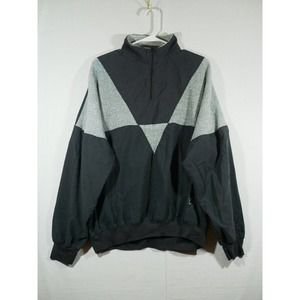 Vintage Playboy Bunny 1/4 Zip Polo Grey Sweatshirt Large Knitted Patch Hefner 1X